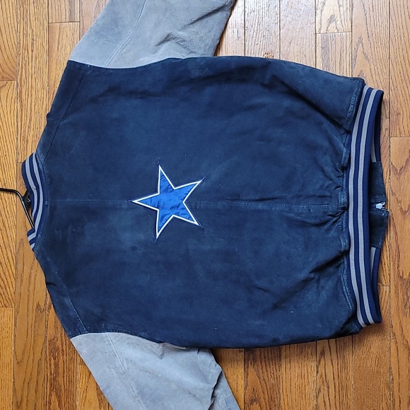 LIKE NEW VINTAGE DALLAS COWBOYS PRO PLAYER LEATHER COAT. HEAVY-DUTY. XL - Picture 3 of 6